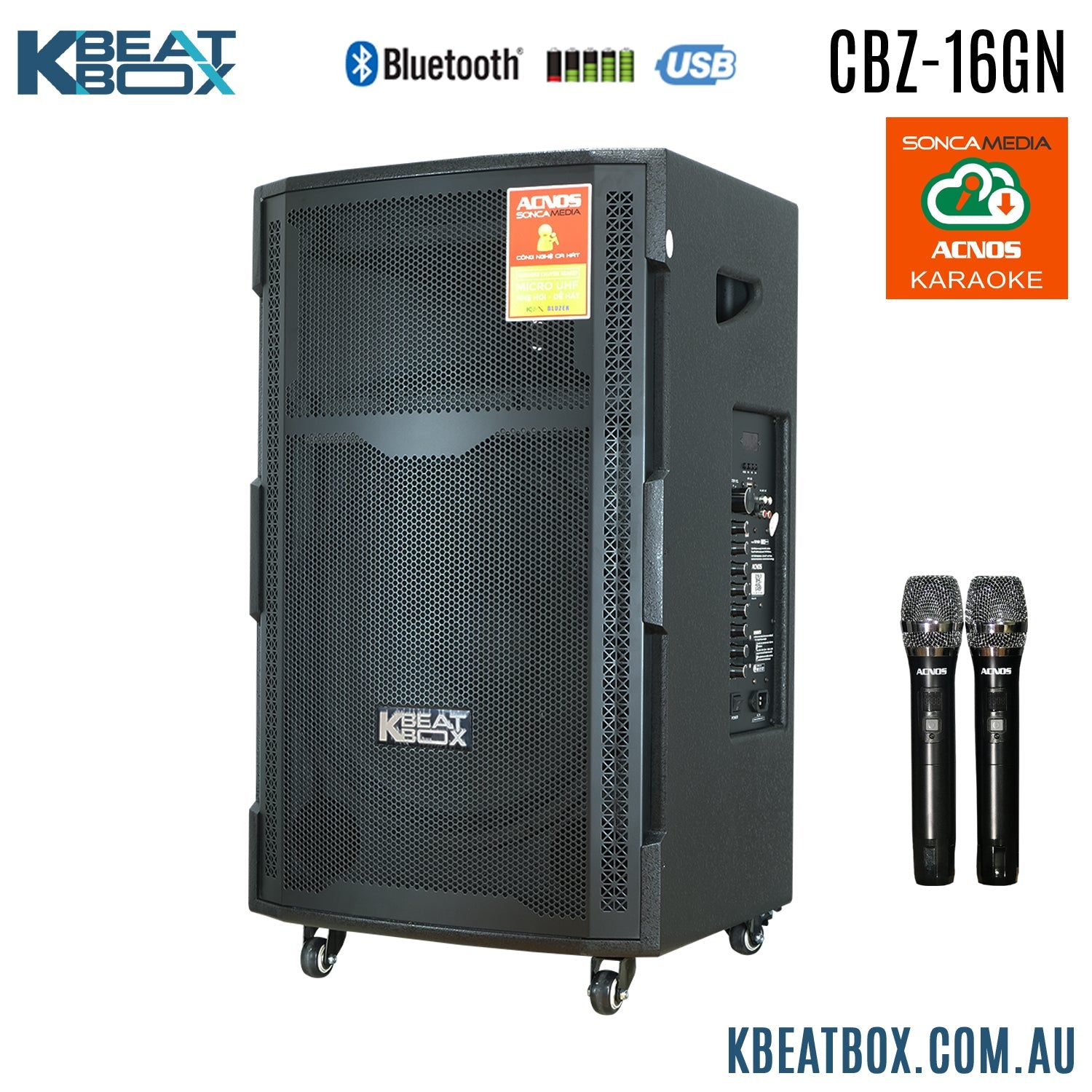 Bigger is BETTER - KBEATBOX CBZ-16GN Karaoke Speaker - Karaoke Home Entertainment