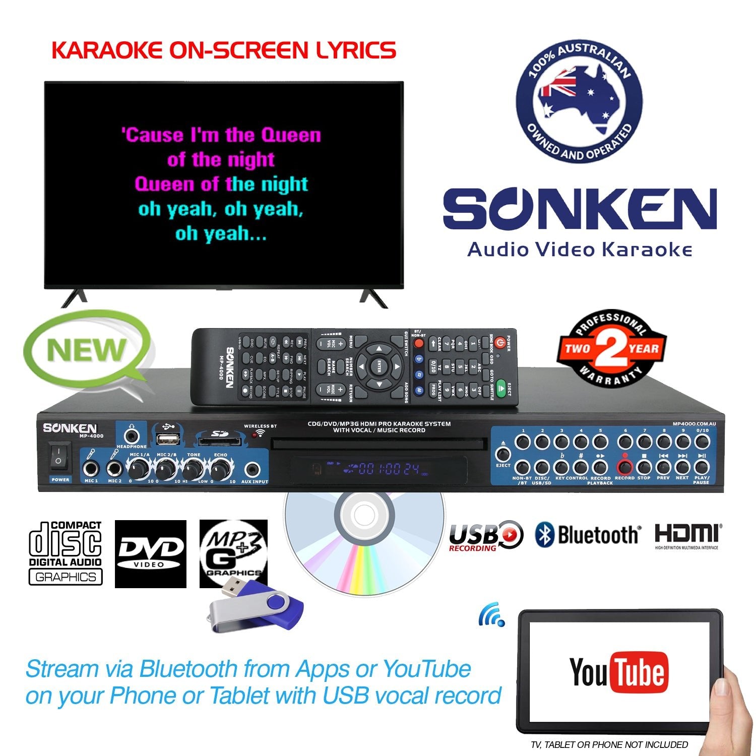 Unleash Your Inner Star with the Sonken MP4000 Karaoke Machine - Karaoke Home Entertainment