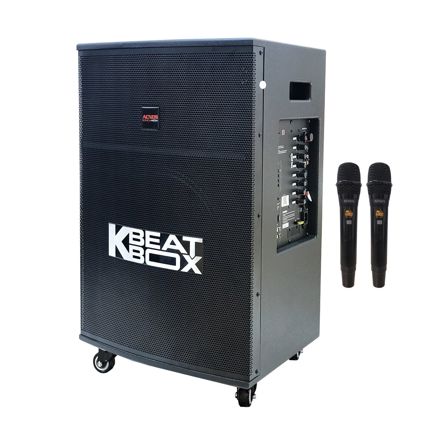 EX DISPLAY: KBeatBox KB-43S [150W RMS / 600W PMPO] Karaoke Powered Speaker System + 2 Wireless Mic's + USB Karaoke & Cloud App - Karaoke Home Entertainment