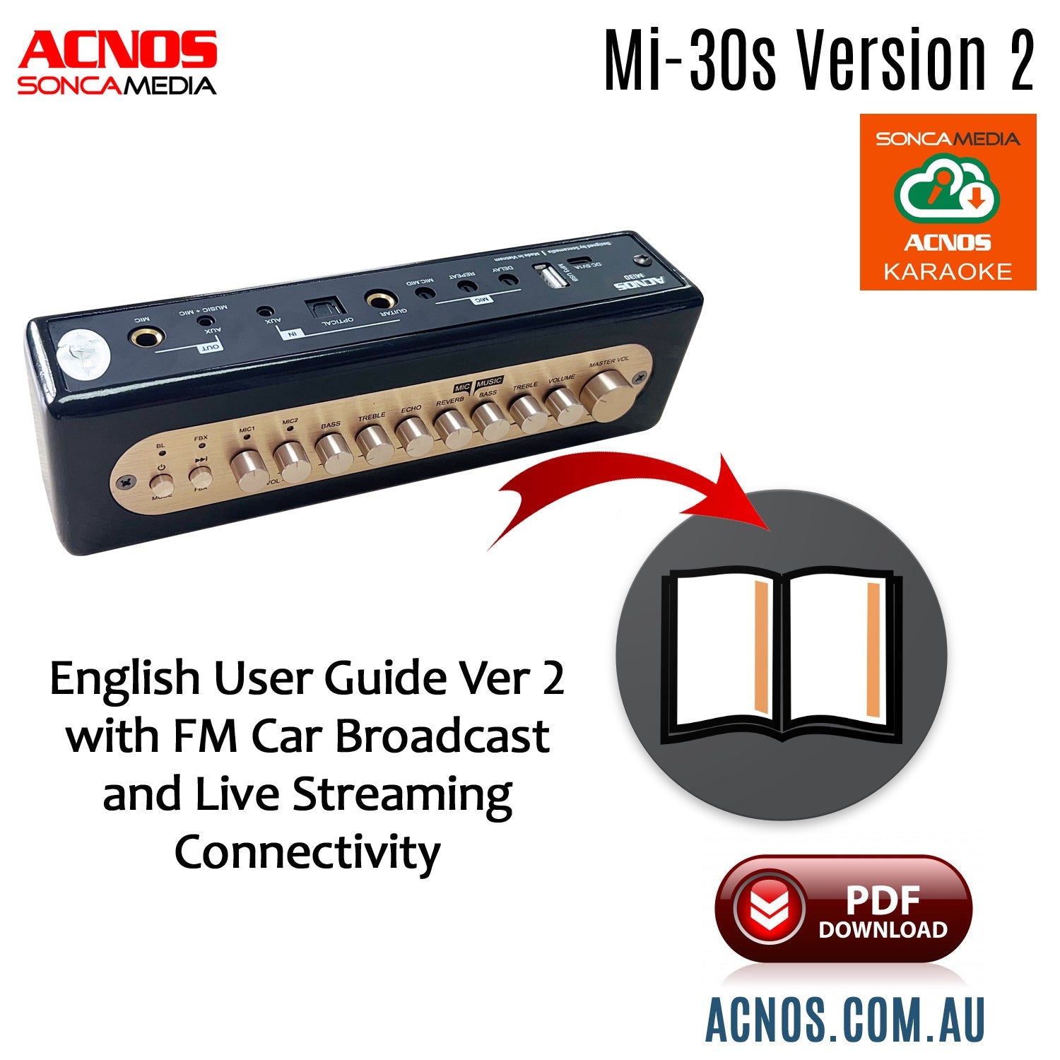 How To Connect Guide - ACNOS Mi - 30s Ver 2.0 Compact Portable Karaoke Mixer - Karaoke Home Entertainment