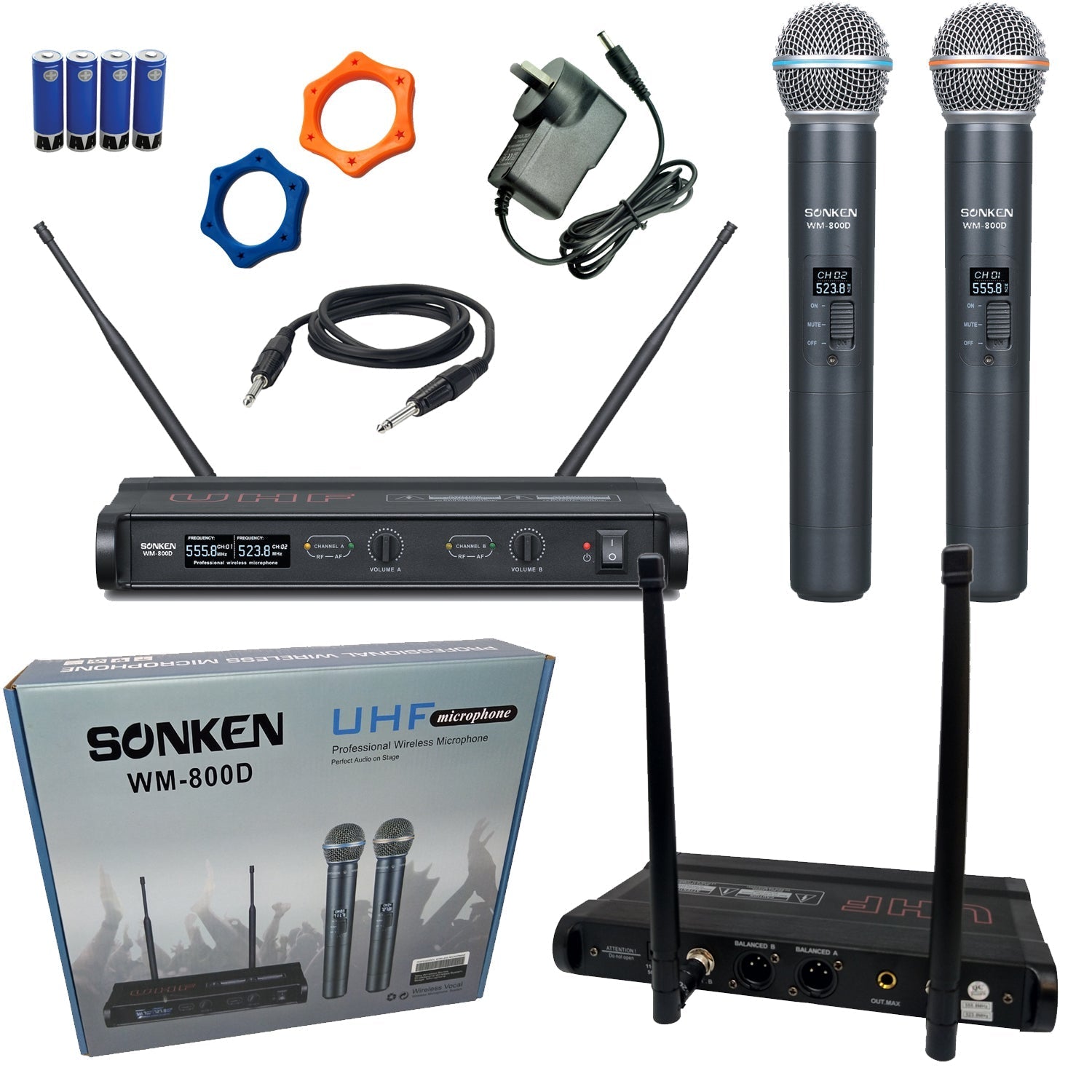 Sonken Home Karaoke Studio Package Deal (SA - 710 Amp + CS - 450 (10") Speakers + WM - 800D Wireless Mics + KM - 8 Vietnamese HDD) - Karaoke Home Entertainment